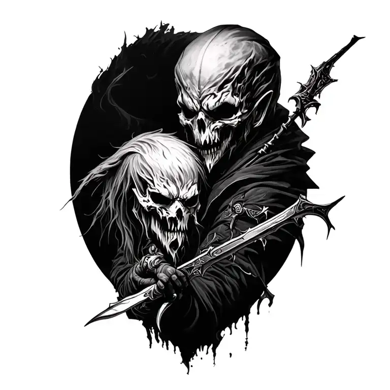 bloodborne hunter tattoo design idea