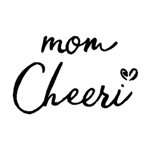 a fine line tattoo in handwriting that says " mon Cheri "  tattoo design idea
