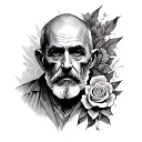 father died tattoo design idea