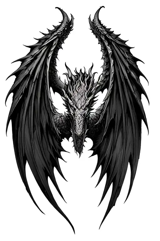 fourth wing dragon tattoo design idea