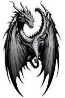 fourth wing dragon tattoo design idea
