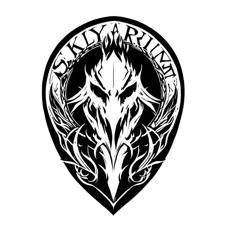 Skyrim logo tattoo design idea