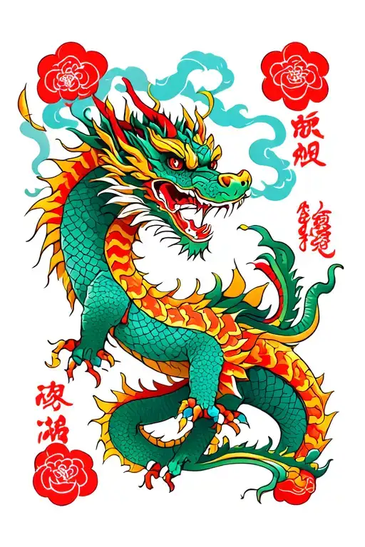 Chines Dragon tattoo design idea