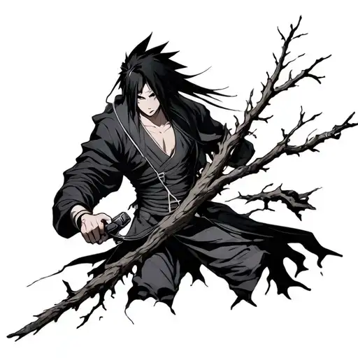 Uchiha Controling Wood Alacrán tattoo design idea