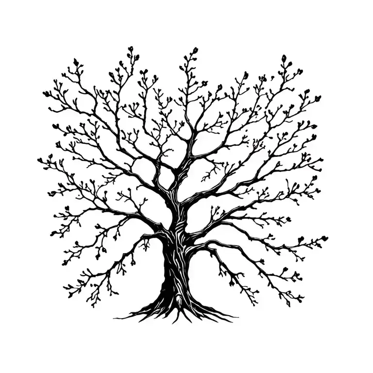 rowan tree tattoo design idea