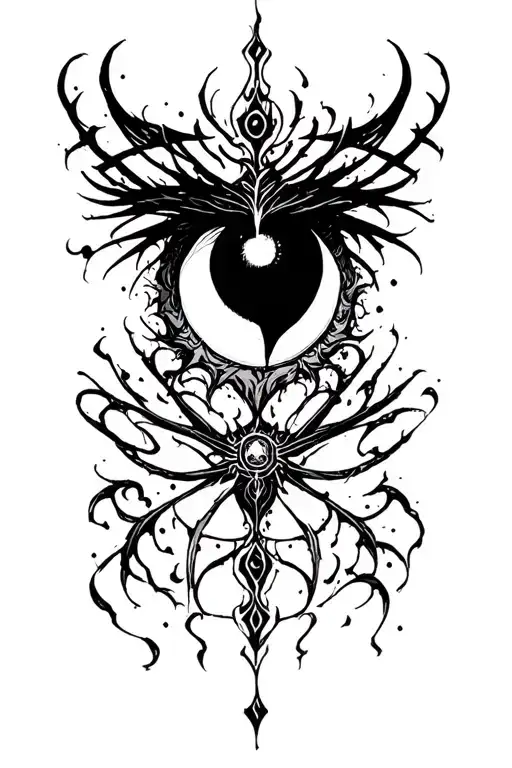 The tattoo should be made in a dark, Gothic style with elements. At the heart of the eye of the Hellsing anime tattoo design idea