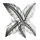 falling feathers tattoo design idea