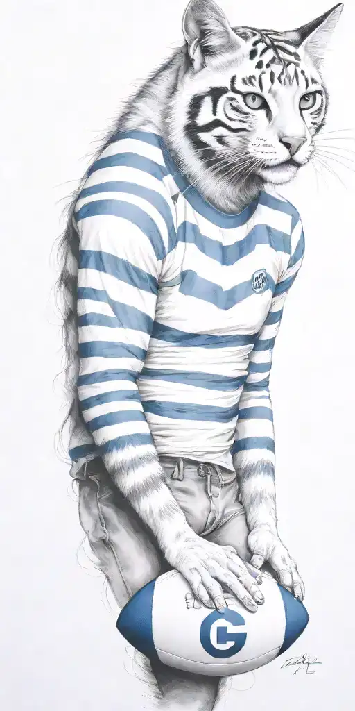 Geelong cats football club AFL in stadium  tattoo design idea