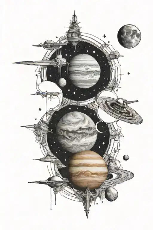 texting tatoo with this sentence : Terre, Mars, Saturne, Jupiter, Mercure, Lune Mer, Abysses, Trou noir, Futur, Ailleurs tattoo design idea