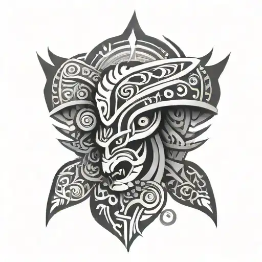 Polynesian tribal tattoo forearm stencil art tattoo design idea