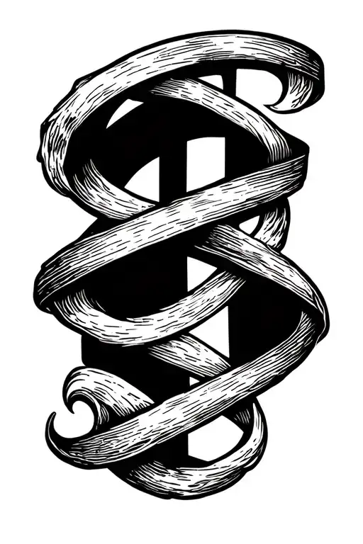POSEDON GREEK BAN SIGN WRAPPED tattoo design idea