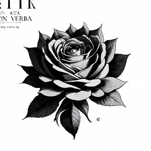 acta non verba  tattoo design idea