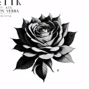 acta non verba  tattoo design idea