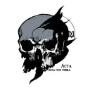 acta non verba  tattoo design idea