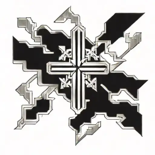 Jerusalem Cross tattoo design idea