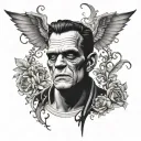 Frankenstein tattoo design idea