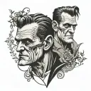 Frankenstein tattoo design idea