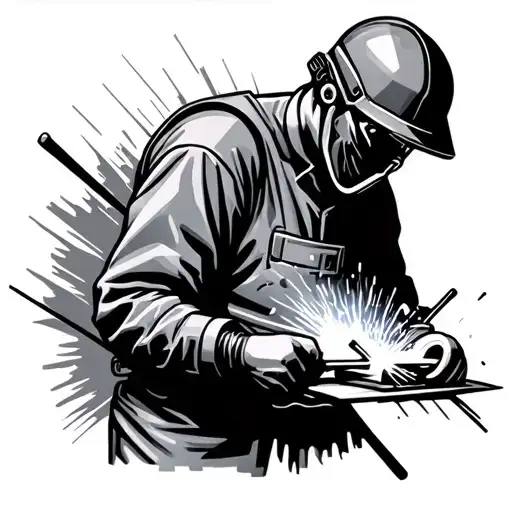 welding career tattoo design idea