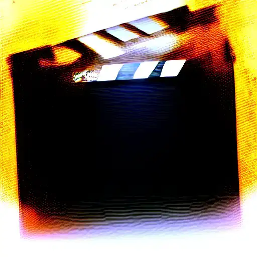 Image of clapperboard and camera in 35 mm film tattoo design idea