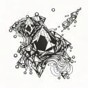 jewels falling like rain drops tattoo design idea