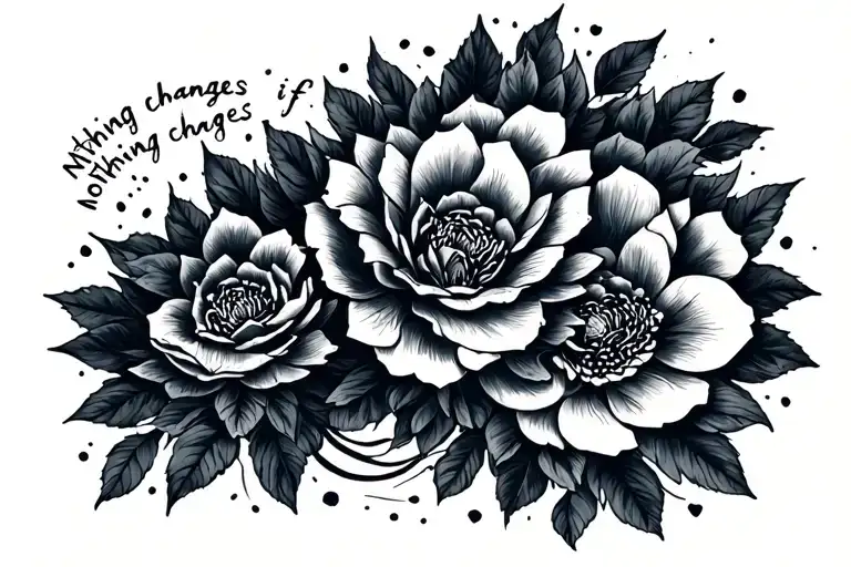 nothing changes if nothing changes tattoo design idea