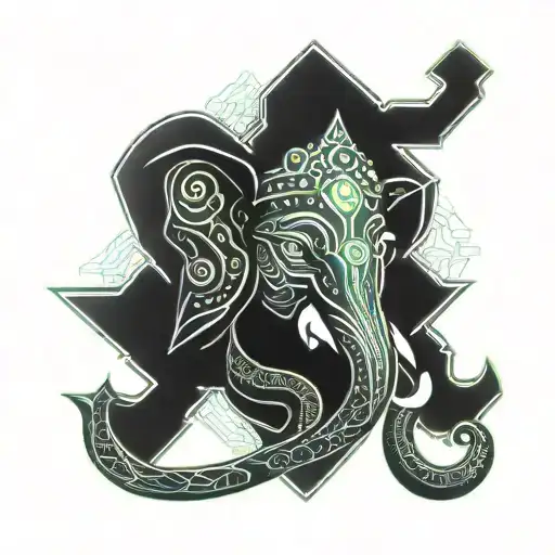 lord ganesha tattoo design idea