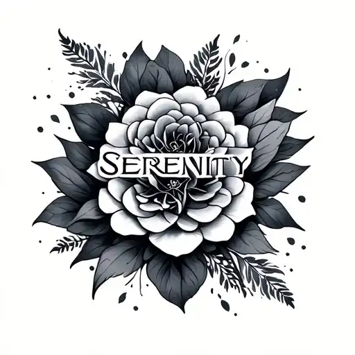 Serenity Prayer tattoo design idea