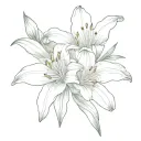 Peruvian lily tattoo design idea
