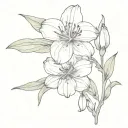 Peruvian lily tattoo design idea