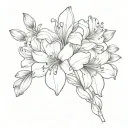 Peruvian lily tattoo design idea
