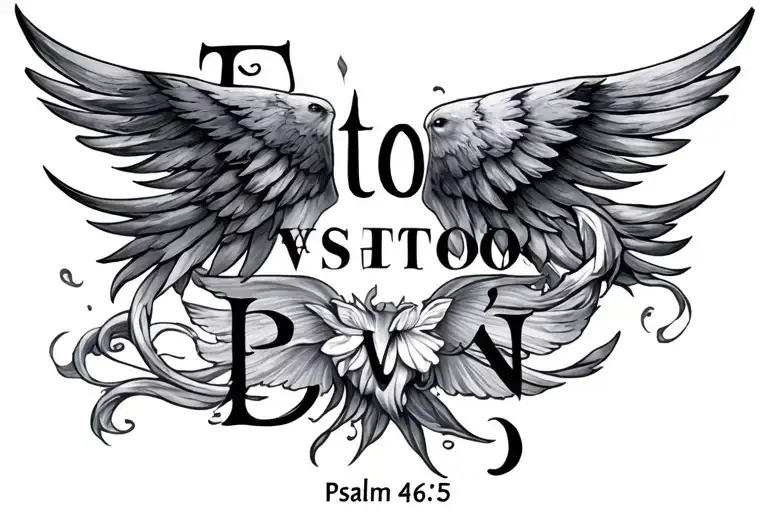 psalm 46:5 tattoo design idea