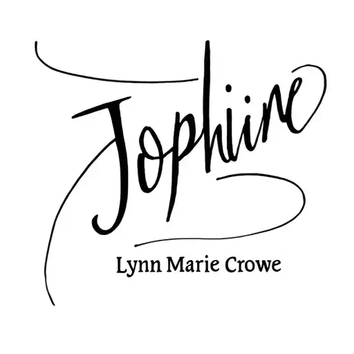 "Josephine Lynn Marie Crowe" outline tattoo tattoo design idea