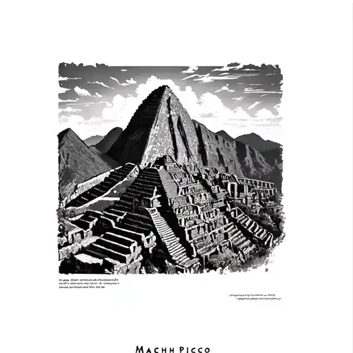 Machu Picchu tattoo design idea