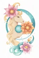 Capricorn constellation intertwined tattoo design idea