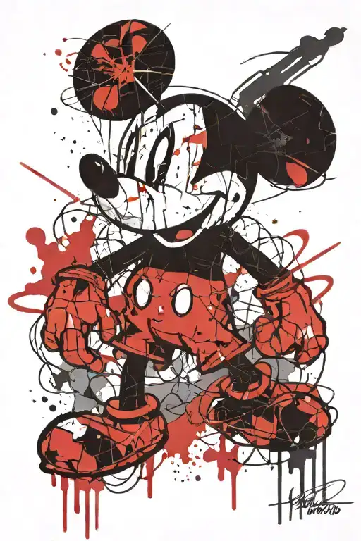 Mickey Mouse tattoo design idea