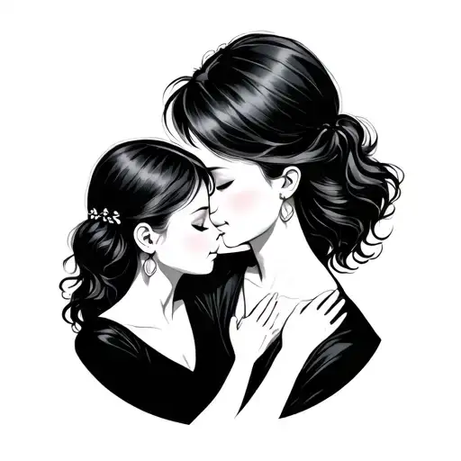 minimalist dom sub daddy daughter tattoo design idea