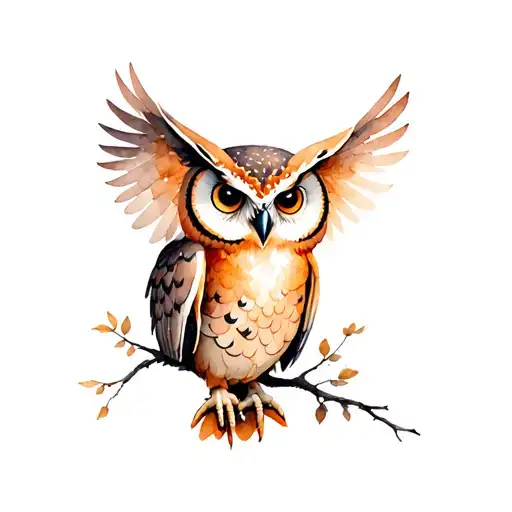 cuckold and owl tattoo design idea