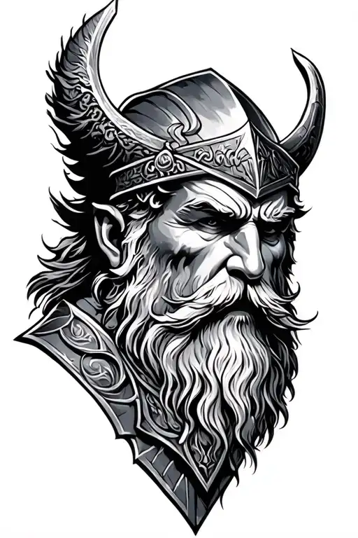 Norse Good Odin tattoo design idea