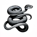 sagittarius, snake wrapped evenly tattoo design idea