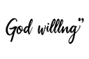 "God willing " tattoo design idea