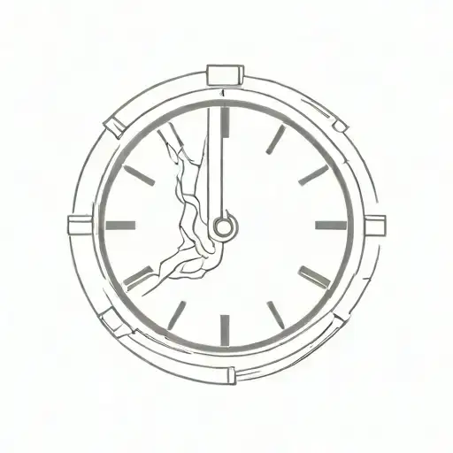 clock with time 00:00 tattoo design idea