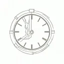 clock with time 00:00 tattoo design idea