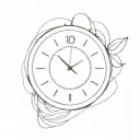 clock with time 00:00 tattoo design idea