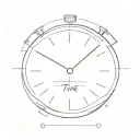 clock with time 00:00 tattoo design idea