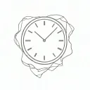clock with time 00:00 tattoo design idea