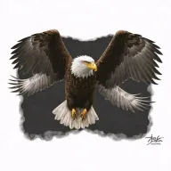 eagle flying up tattoo design idea