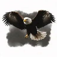 eagle flying up tattoo design idea