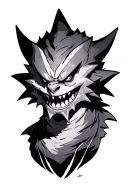 Gengar materializing tattoo design idea