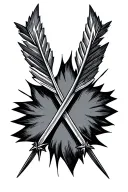 double arrows crossed tattoo design idea