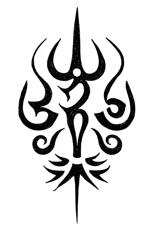 Gemini, mahadev, trishul om, naag rolled on trident trishul tattoo design idea